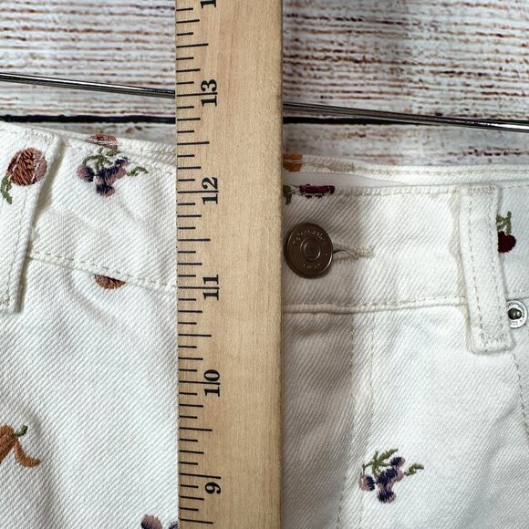 Reformation Jean Shorts Womens 27 Multi Charlie Fruitloops High Rise Embroidered - Picture 9 of 13